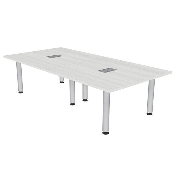 Skutchi Designs 45 in W, 96 in L, 29 in H, Engineered Wood Top, White H-REC-4893-PT-WC-EL - main